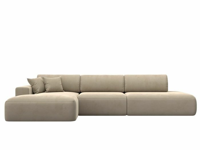 Угловой диван-кровать Лига 036 Модерн Лонг бежевого цвета левый угол - купить Угловые диваны по цене 112999.0