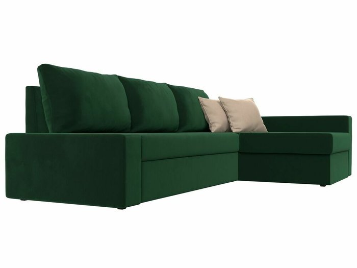 Угловой диван-кровать Версаль зеленого цвета правый угол - лучшие Угловые диваны в INMYROOM