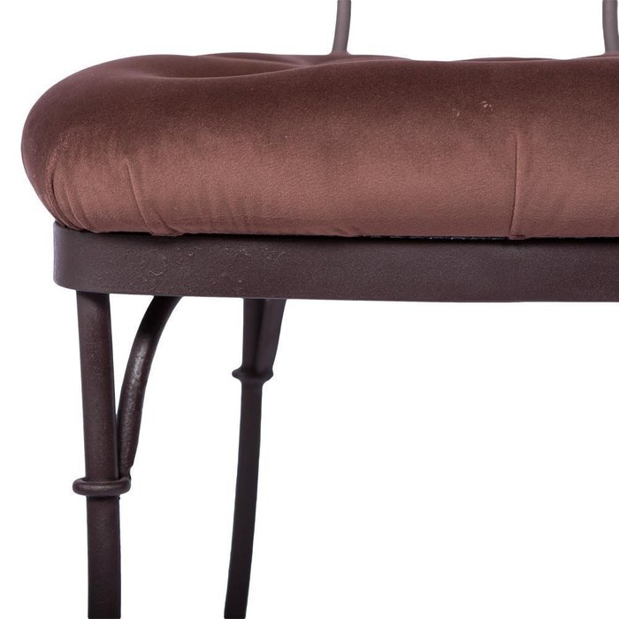 Стул кованый Аделаида темно-коричневого цвета - лучшие Обеденные стулья в INMYROOM