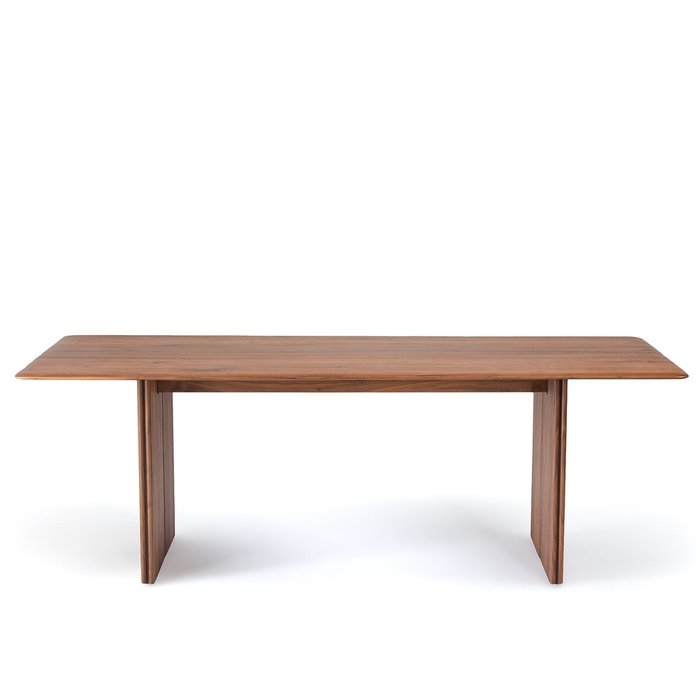Обеденный стол из массива орехового дерева Minela коричневого цвета - купить Обеденные столы по цене 258115.0