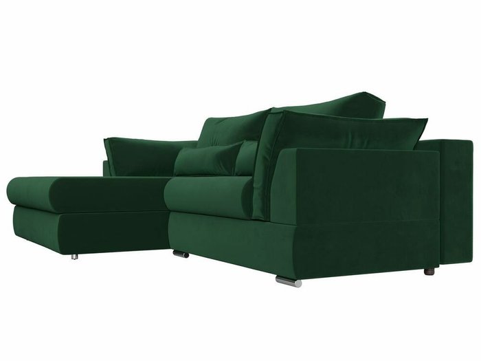 Угловой диван-кровать Пекин зеленого цвета угол левый - лучшие Угловые диваны в INMYROOM