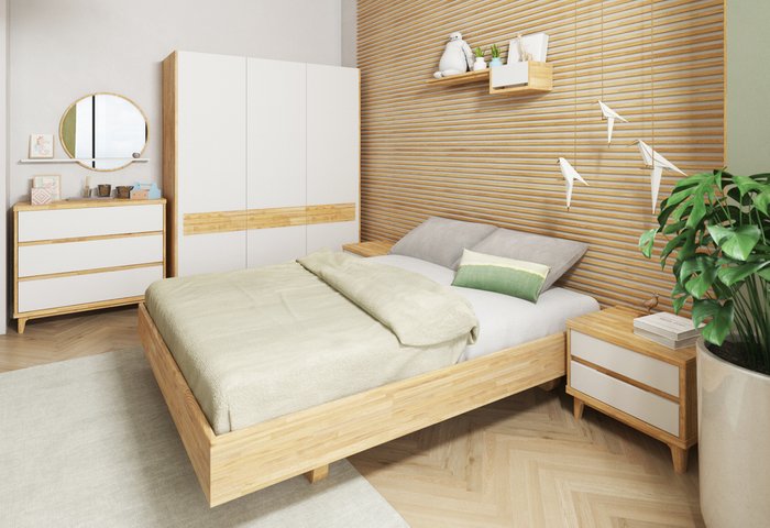 Кровать Wallstreet 120х200 бежевого цвета без основания - лучшие Кровати для спальни в INMYROOM