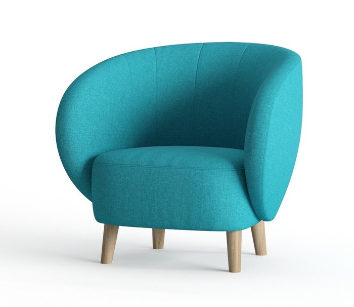 Кресло Чарльз голубого цвета