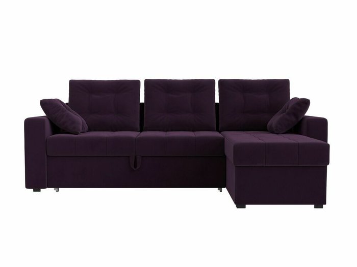 Угловой диван-кровать Камелот фиолетового цвета правый угол - купить Угловые диваны по цене 48999.0