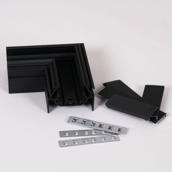 Магнитный шинопровод для натяжных потолков (гарпун) Reluce RL 06301 corner connector BK