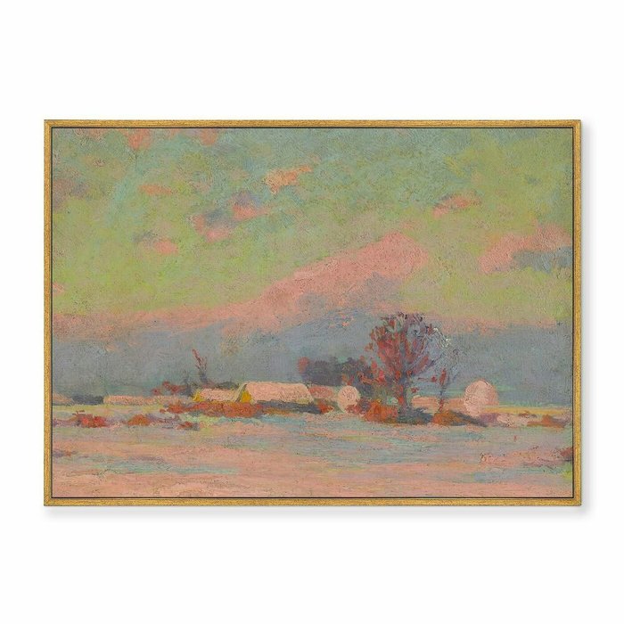Репродукция картины на холсте Winter evening, 1925г. - купить Картины по цене 21999.0