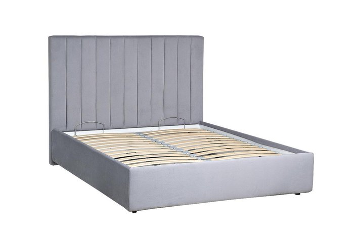 Кровать Andrea серо-голубого цвета c подъемным механизмом 160х200 - лучшие Кровати для спальни в INMYROOM