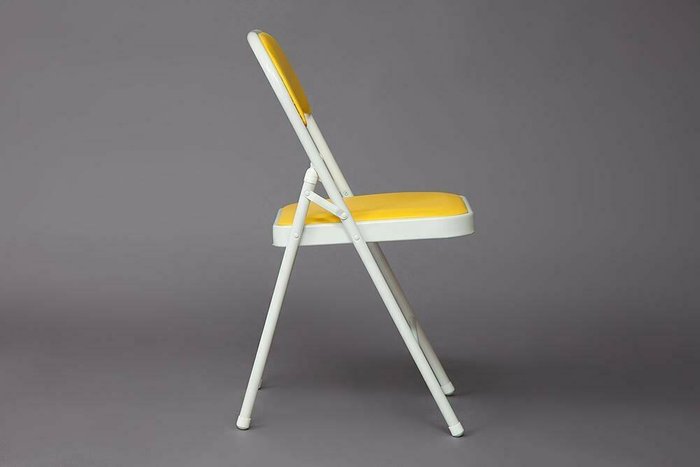 Стул складной Folder бело-желтого цвета - лучшие Обеденные стулья в INMYROOM