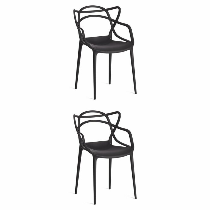 Набор из двух стульев Cat Chair черного цвета Набор из двух стульев Cat Chair черного цвета