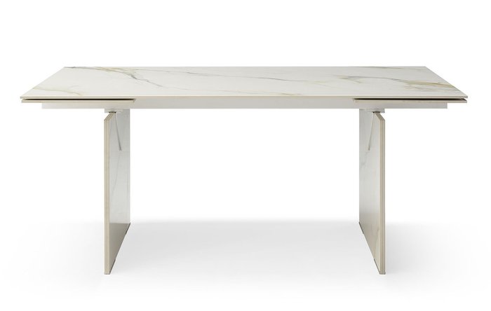 Обеденный раскладной стол Santorini М молочного цвета - купить Обеденные столы по цене 159820.0