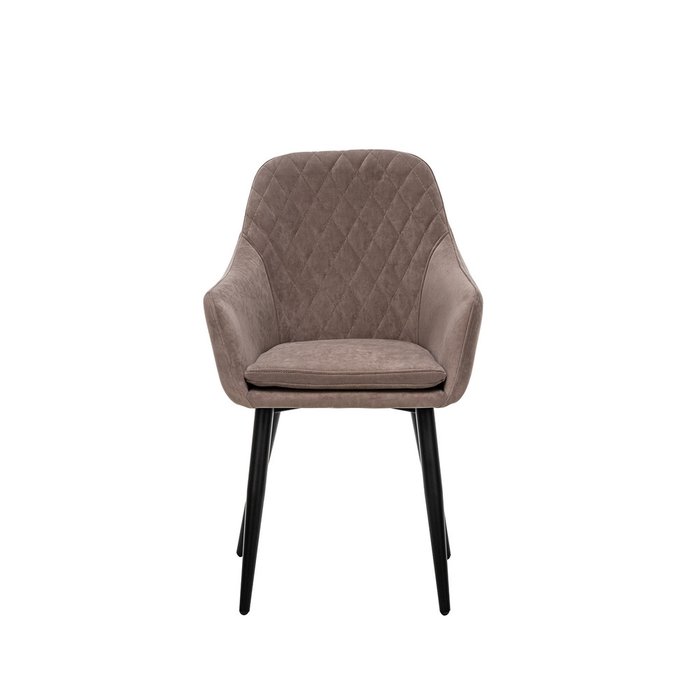 Стул Слим коричневого цвета с черными ножками - купить Обеденные стулья по цене 10280.0