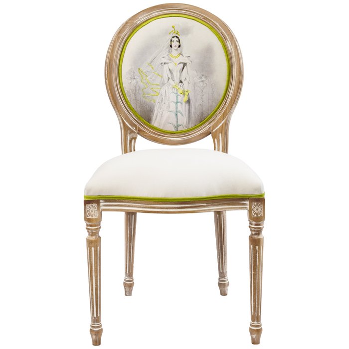 Стул Величественная красавица Лилия бежевого цвета - купить Обеденные стулья по цене 32000.0
