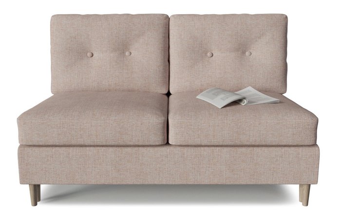 Модуль диван-кровати двухместный Белфаст бежевого цвета - купить Прямые диваны по цене 20344.0
