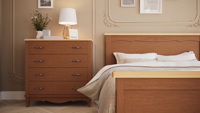 Кровать Кассис из массива бука 180х200 - лучшие Кровати для спальни в INMYROOM