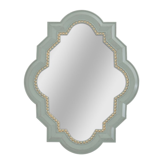 Зеркало настенное в раме бирюзового цвета