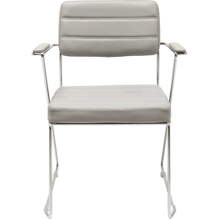Стул с подлокотниками Dottore серого цвета - купить Обеденные стулья по цене 32760.0