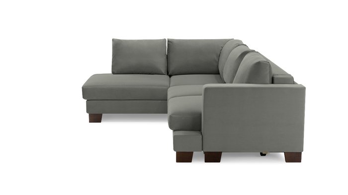 Угловой диван-кровать Дрезден серого цвета - лучшие Угловые диваны в INMYROOM