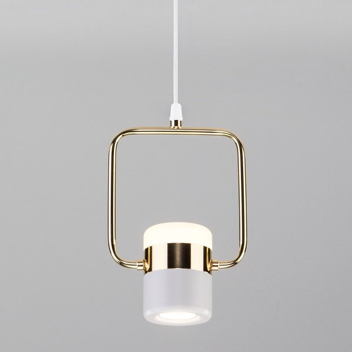 Подвесной светодиодный светильник 50165/1 LED золото/белый Oskar