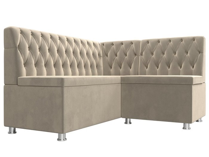 Кухонный угловой диван Мирта бежевого цвета правый угол - лучшие Угловые диваны в INMYROOM