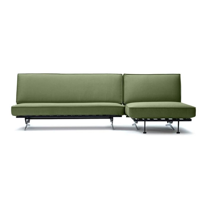 Угловой диван-кровать Арни Galaxy зеленого цвета