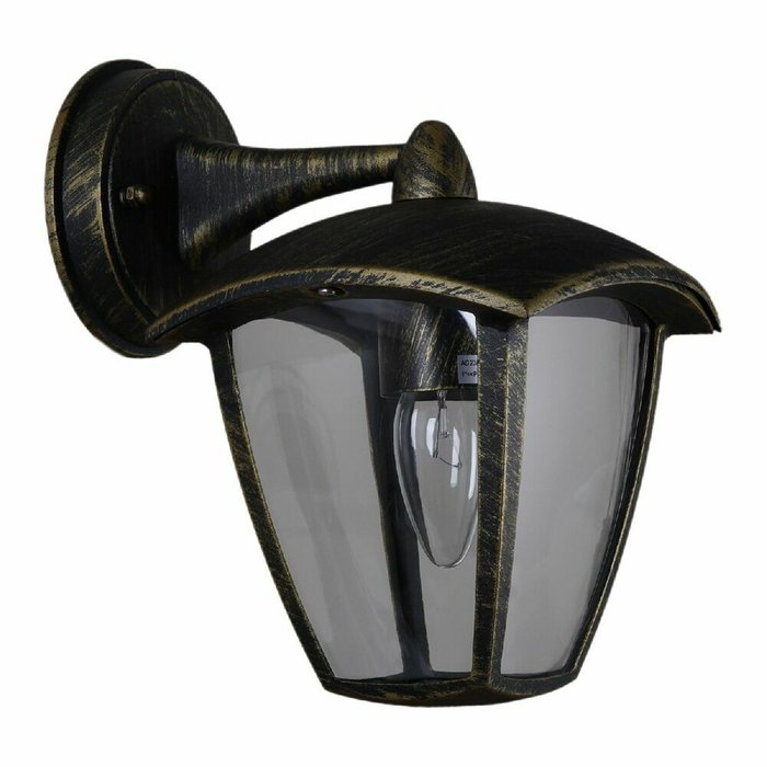 Уличный настенный светильник 08301-9.2-001SJ Top mount BKG черного цвета - купить Настенные уличные светильники по цене 2300.0