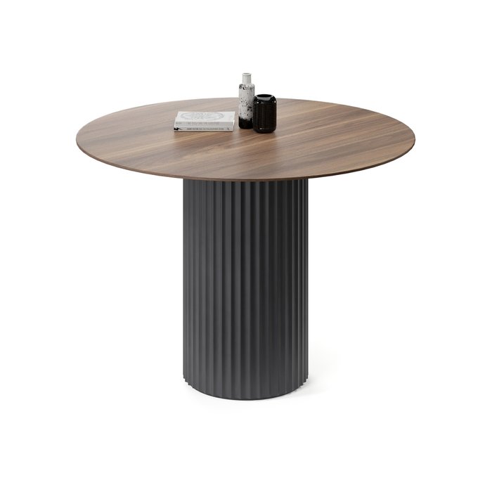 Обеденный стол круглый Капелла на черном основании - купить Обеденные столы по цене 66976.0