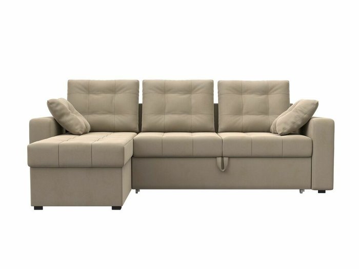 Угловой диван-кровать Камелот бежевого цвета левый угол - купить Угловые диваны по цене 48999.0