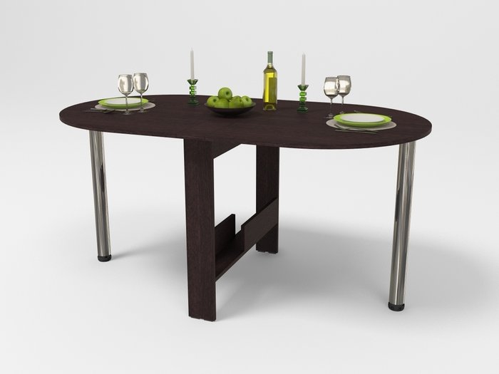 Стол-обеденный раскладной цвета венге - купить Обеденные столы по цене 6400.0