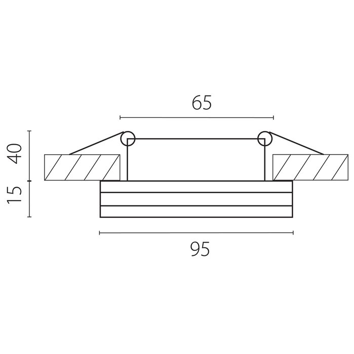 Светодиодный встраиваемый светильник Maturo M 3000K из металла и стекла  - лучшие Встраиваемые споты в INMYROOM