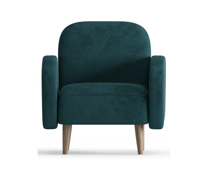 Кресло из велюра Бризби темно-зеленого цвета - купить Интерьерные кресла по цене 15490.0