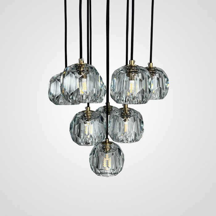 Люстра Boule De Cristal Round Cluster Chandelier 10 - купить Подвесные люстры по цене 39930.0