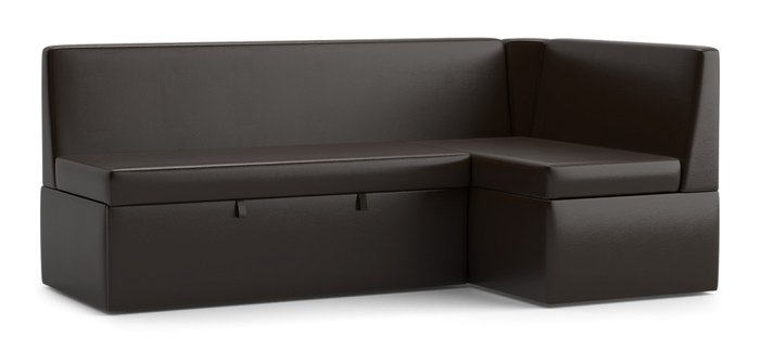 Угловой диван-кровать Нарва темно-коричневого цвета