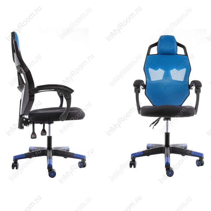 Компьютерное кресло Knight черно-голубого цвета - купить Офисные кресла по цене 9790.0