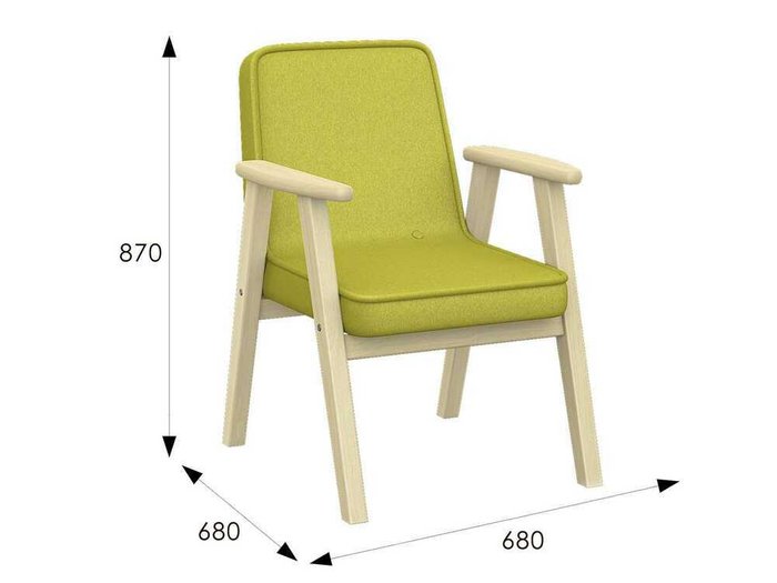Кресло Ретро светло-зеленого цвета - купить Интерьерные кресла по цене 13044.0