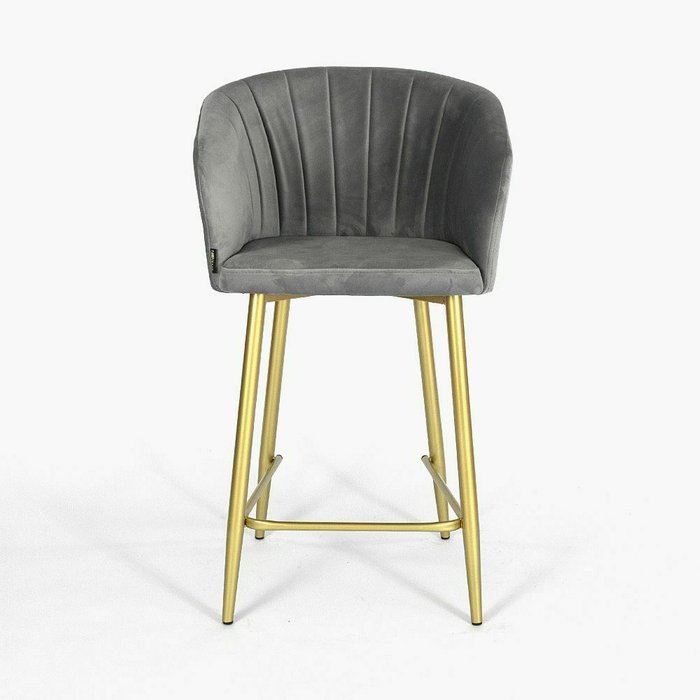 Стул барный Гарда серо-золотого цвета - купить Барные стулья по цене 15500.0