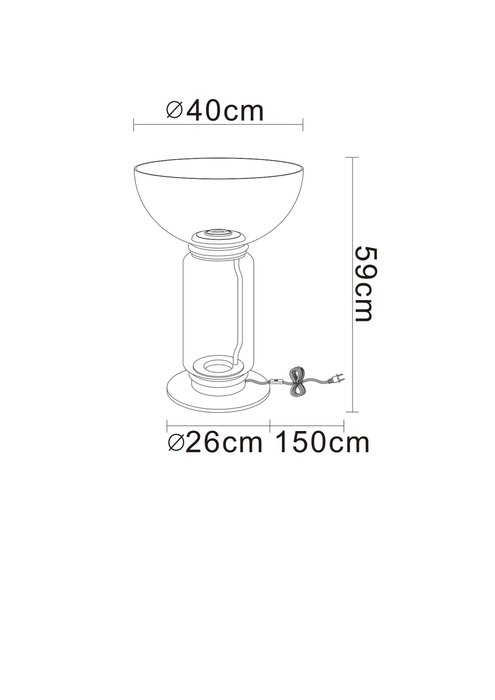 Декоративная настольная лампа Divinare TRUMPET 1242/06 TL-18 - купить Настольные лампы по цене 32490.0