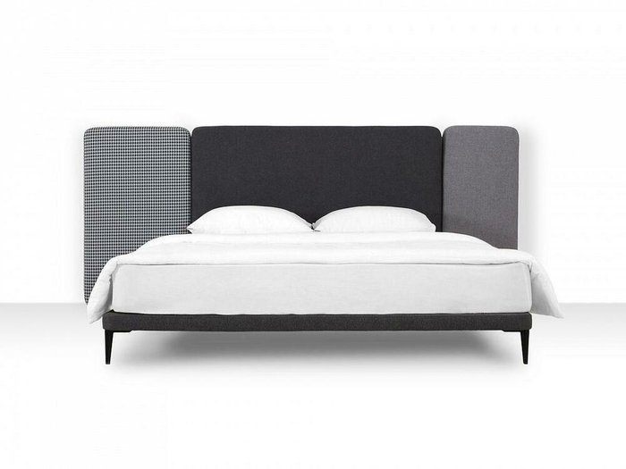 Кровать Licata 140х200 композиция 5 серого цвета - купить Кровати для спальни по цене 62730.0