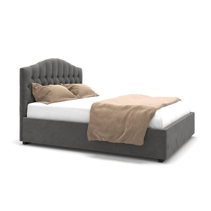 Кровать Hannah серая 200х200 - купить Кровати для спальни по цене 89900.0