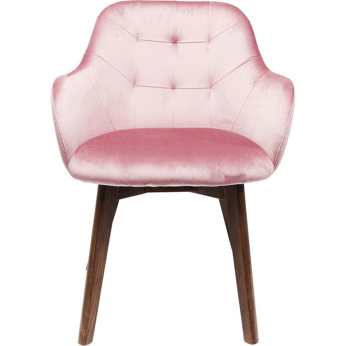 Стул мягкий с подлокотниками Lady розового цвета - купить Обеденные стулья по цене 24395.0