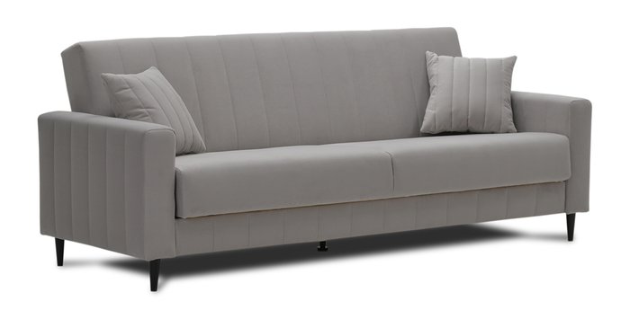 Диван-кровать Эмма светло-серого цвета - купить Прямые диваны по цене 25480.0