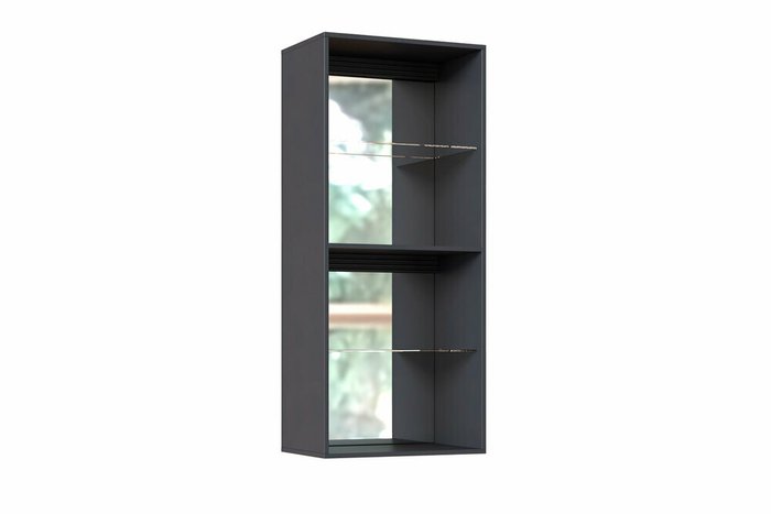 Шкаф навесной Адажио серого цвета - купить Навесные шкафы по цене 29139.0
