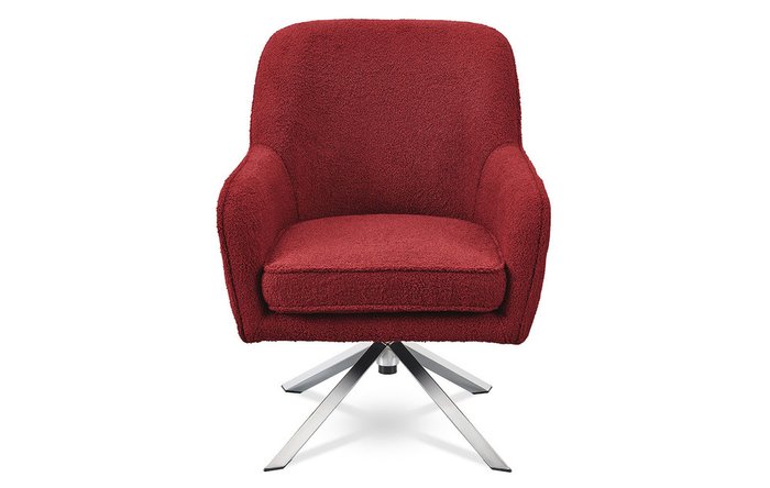 Кресло с поворотным механизмом Molly красного цвета - лучшие Интерьерные кресла в INMYROOM