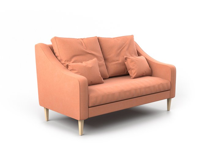 Диван Ричи персикового цвета - лучшие Прямые диваны в INMYROOM