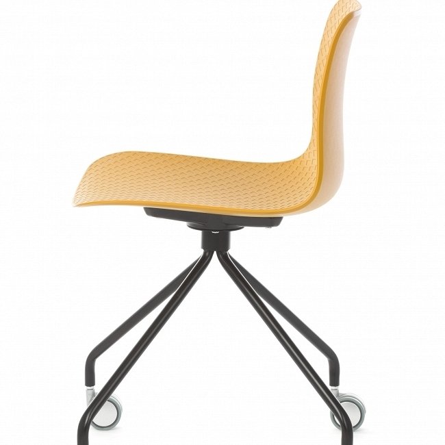 Стул на колесиках Glide оранжевого цвета - купить Обеденные стулья по цене 10094.0