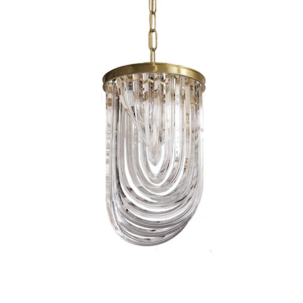 Подвесной светильник Murano на арматуре из металла цвета латунь