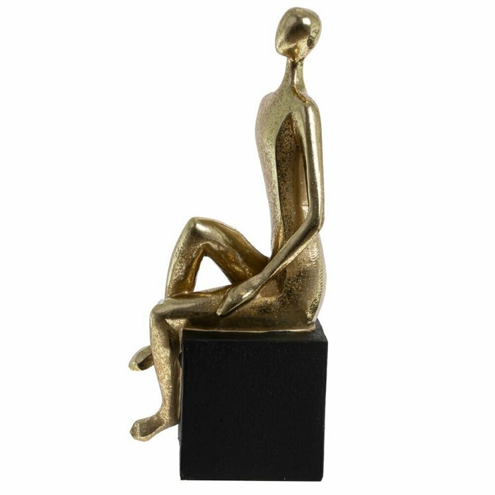Фигурка декоративная Девушка золотого цвета - лучшие Фигуры и статуэтки в INMYROOM
