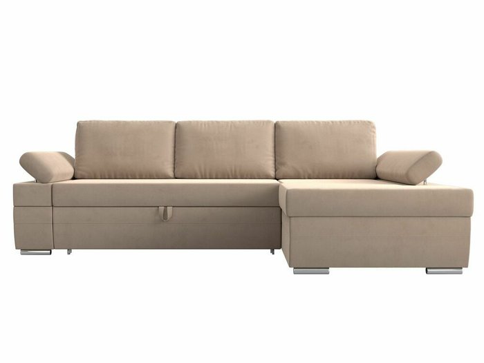 Угловой диван-кровать Канкун бежевого цвета правый угол - купить Угловые диваны по цене 72999.0