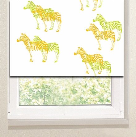 Рулонные шторы в офис: Тропические зебры