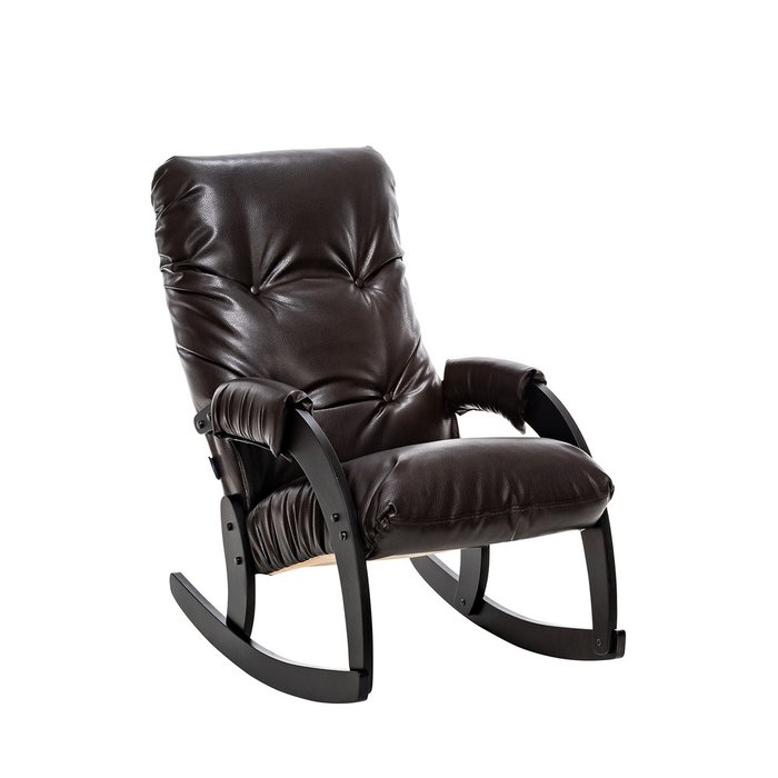 Кресло-качалка Модель 67 темно-коричневого цвета