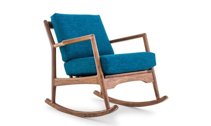 Кресло-качалка синего цвета - лучшие Интерьерные кресла в INMYROOM